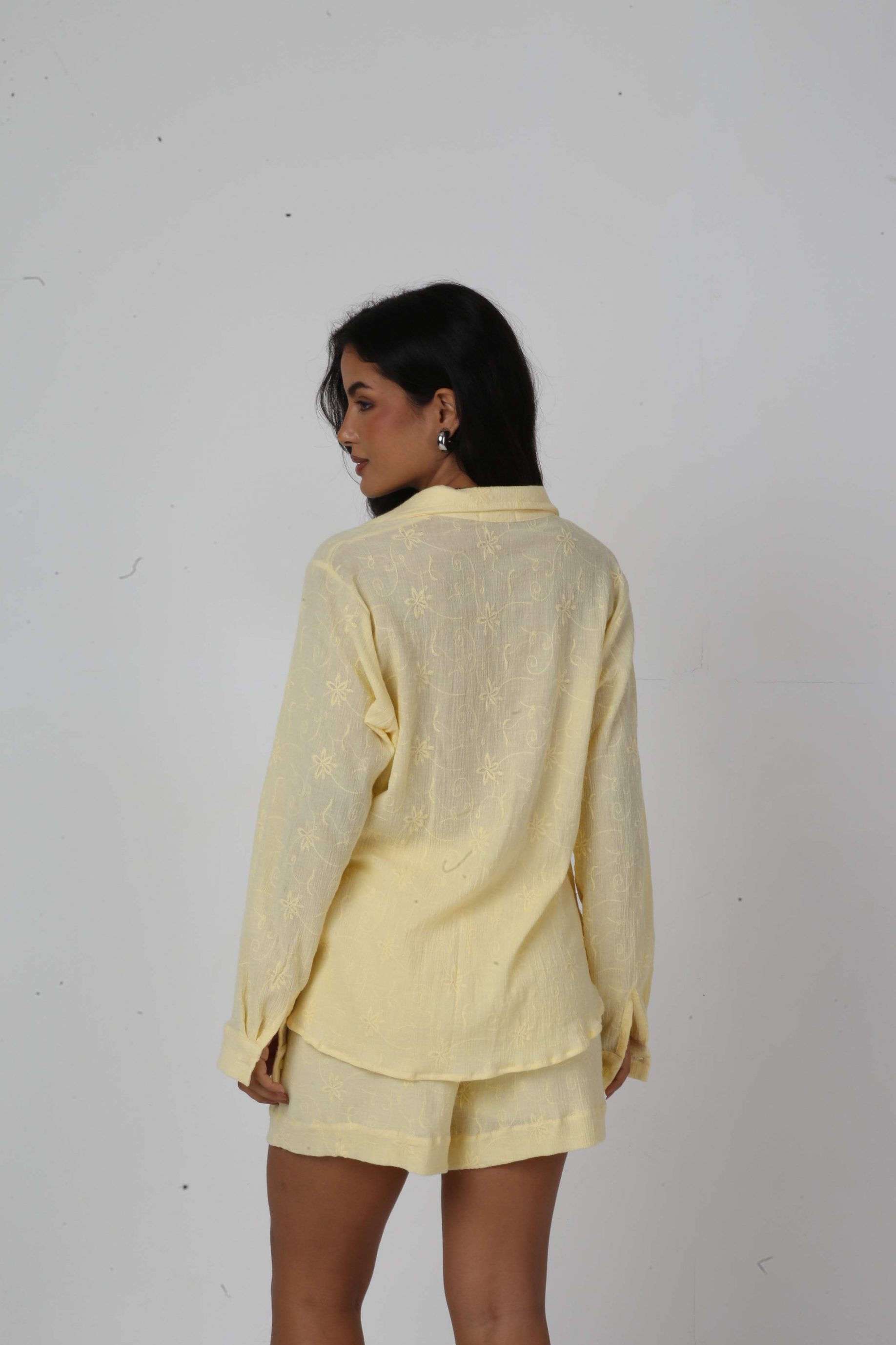 Short Algodão Elástico Bia Amarelo