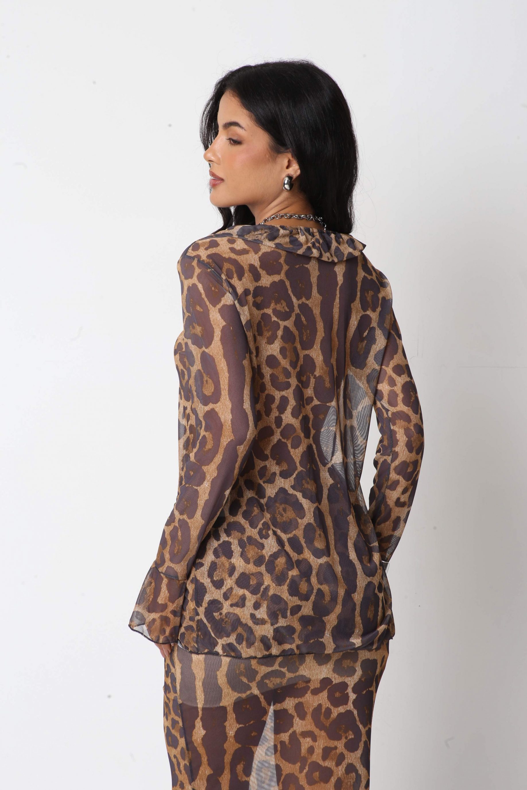 Blusa Tule Onça Pamela