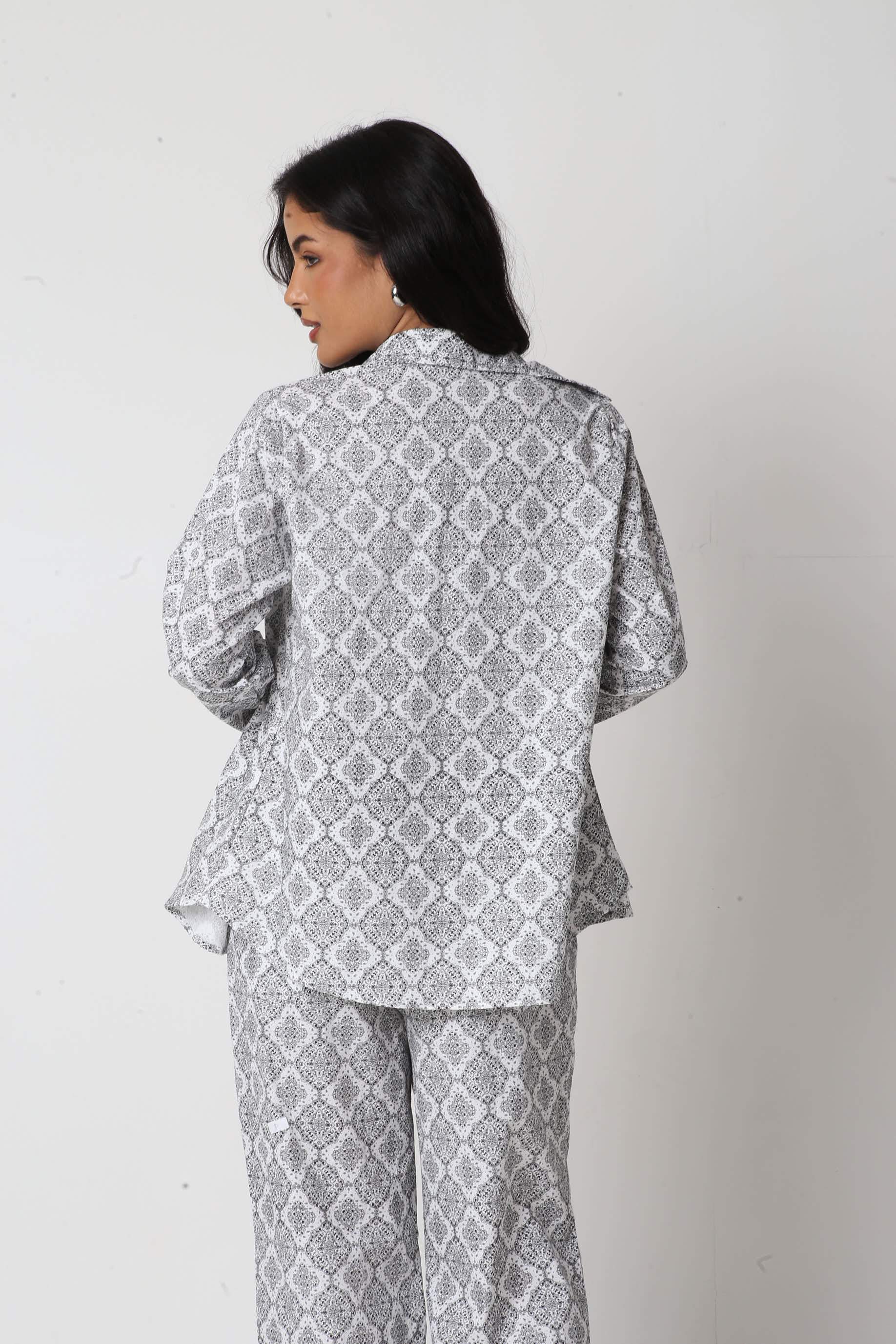 Camisa Algodão Paisley Lídia Branca
