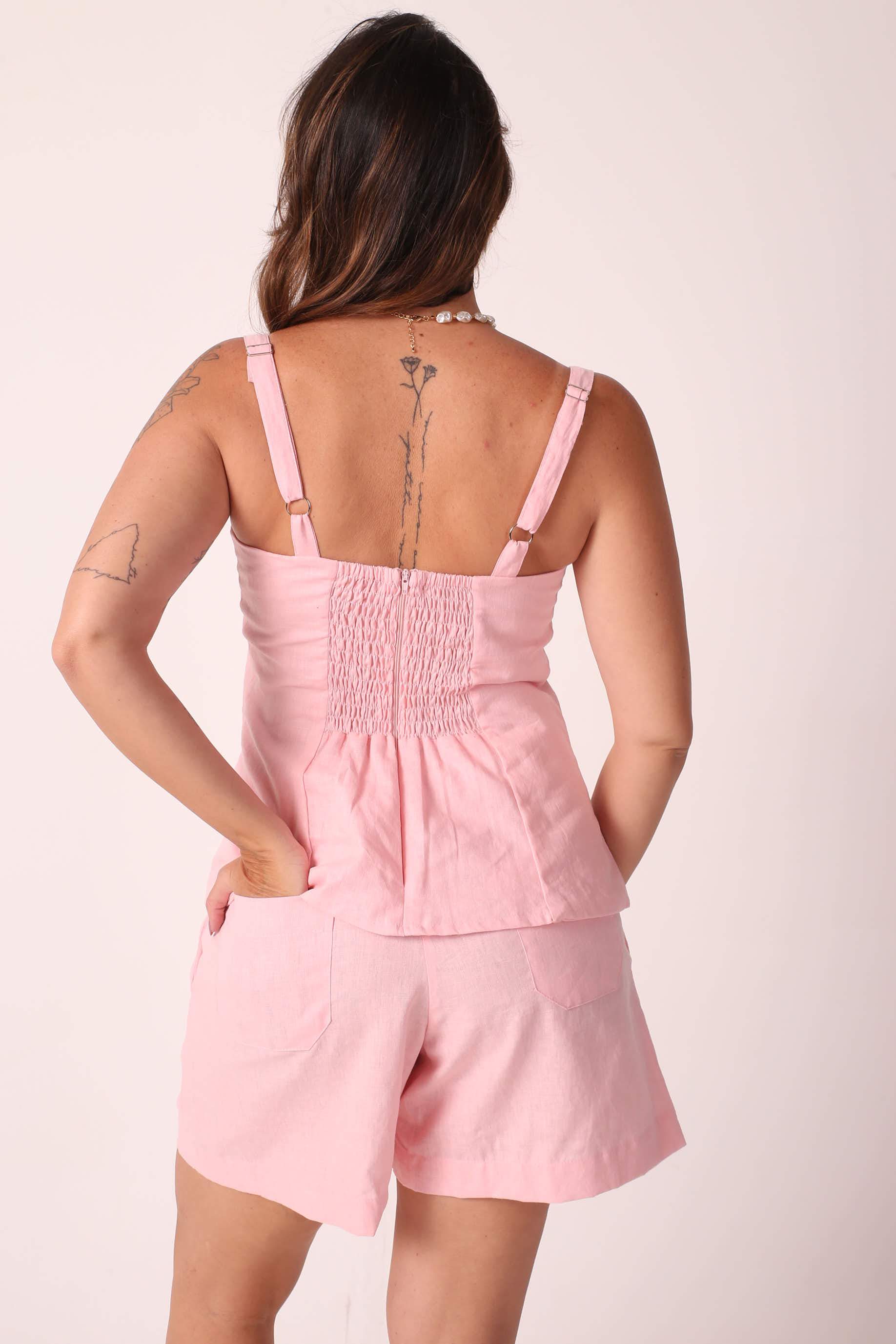 Conjunto Linho Catarina Rosa
