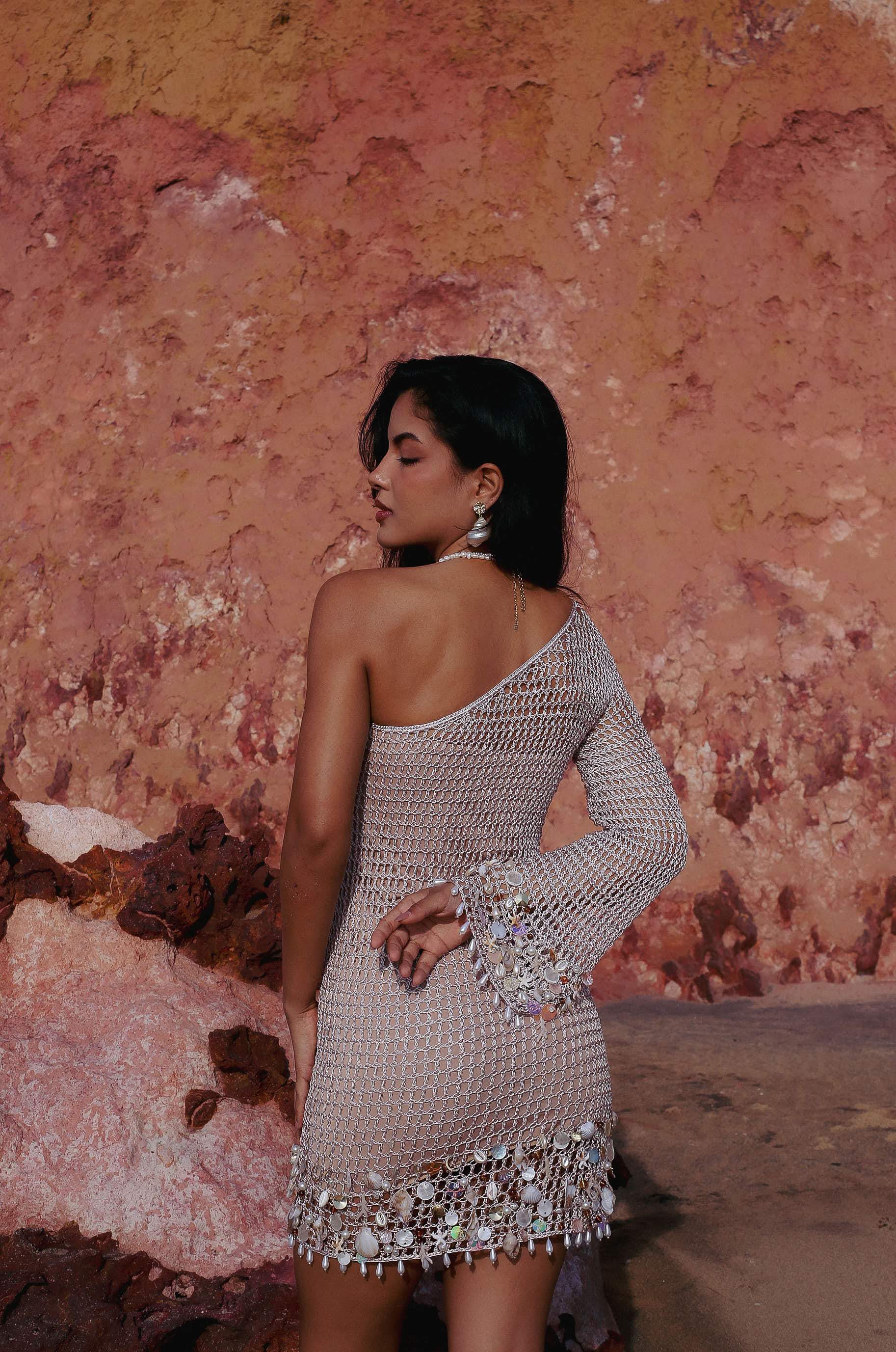 Vestido Croche Corais Nude
