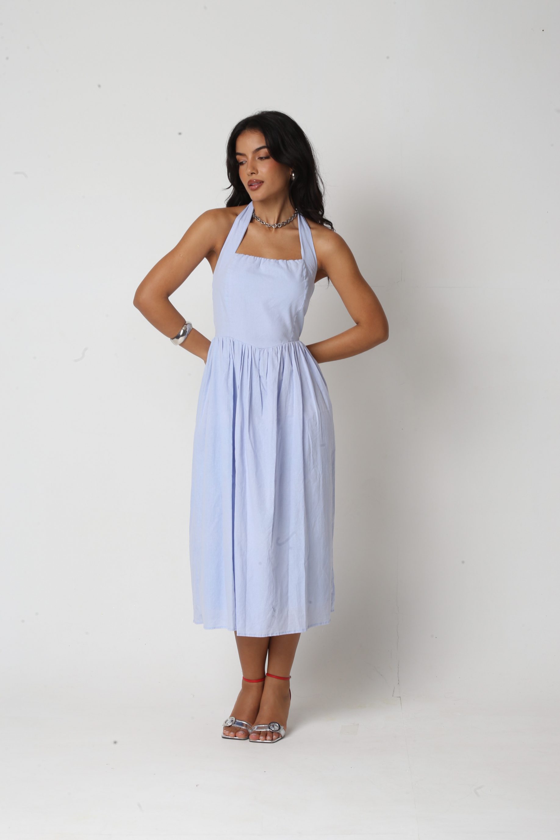 Vestido Algodão Valentina Azul