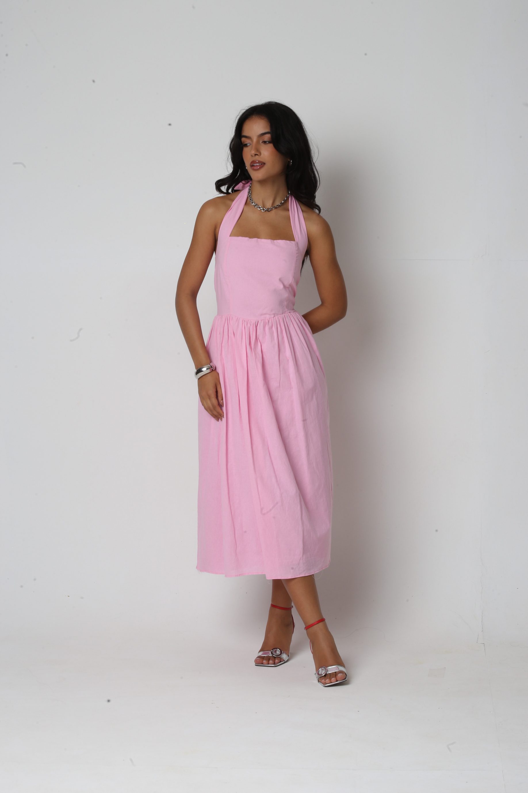 Vestido Algodão Valentina Rosa
