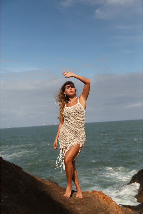 Vestido Croche Perolas