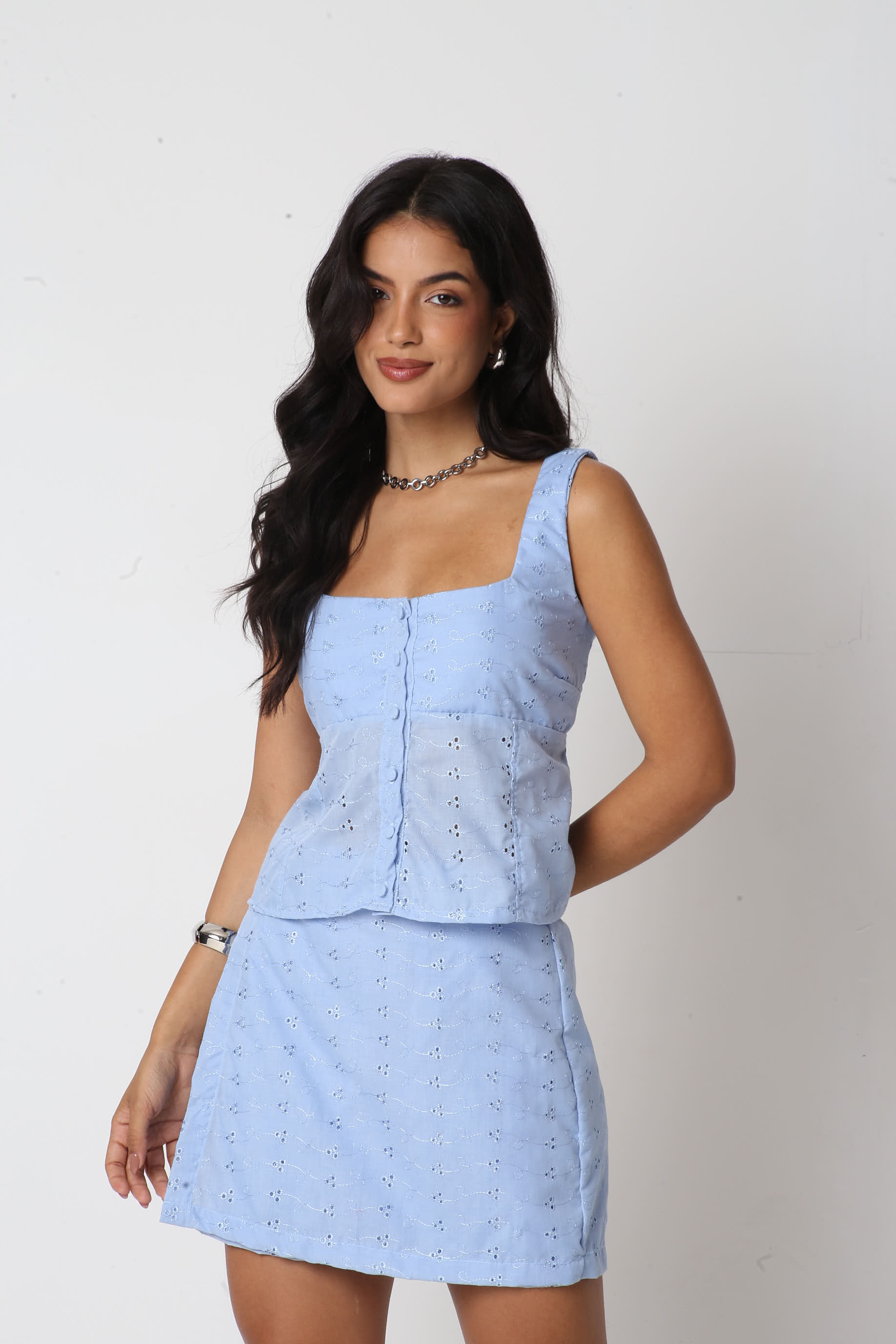 Blusa Laise Isis Azul Claro